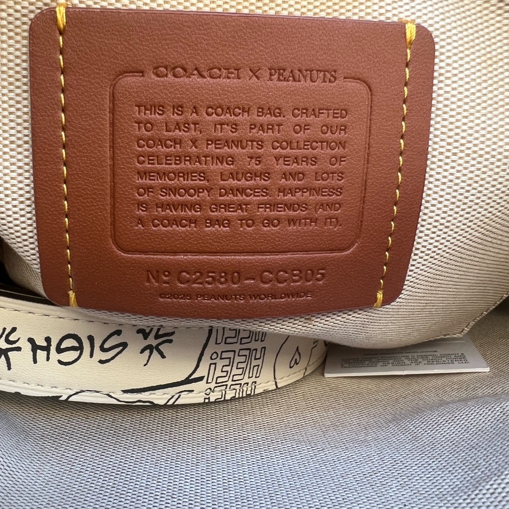 Coach NWT X Peanuts Rogue Bag With Newspaper Print/ Comic - Picture 14 of 15